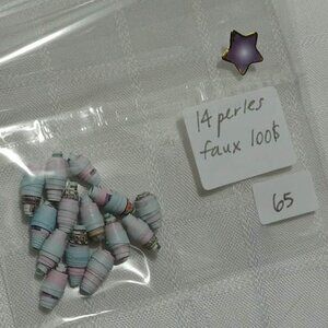 One-of-a-kind handmade/hand rolled paper beads/jewelry making/craft supplies/DIY